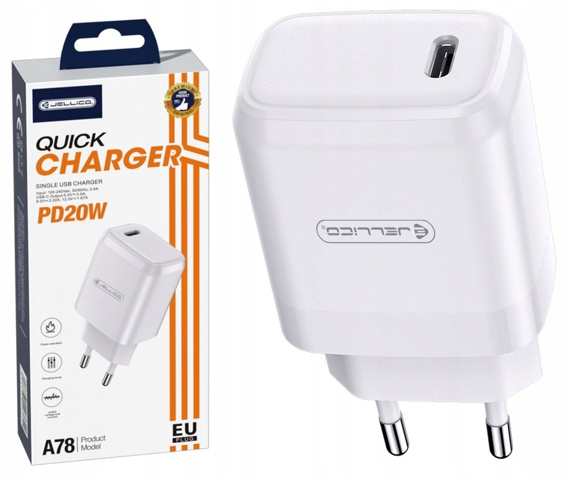 JELLICO ŁADOWARKA 20W USB - C do iPhone 14 13 PRO
