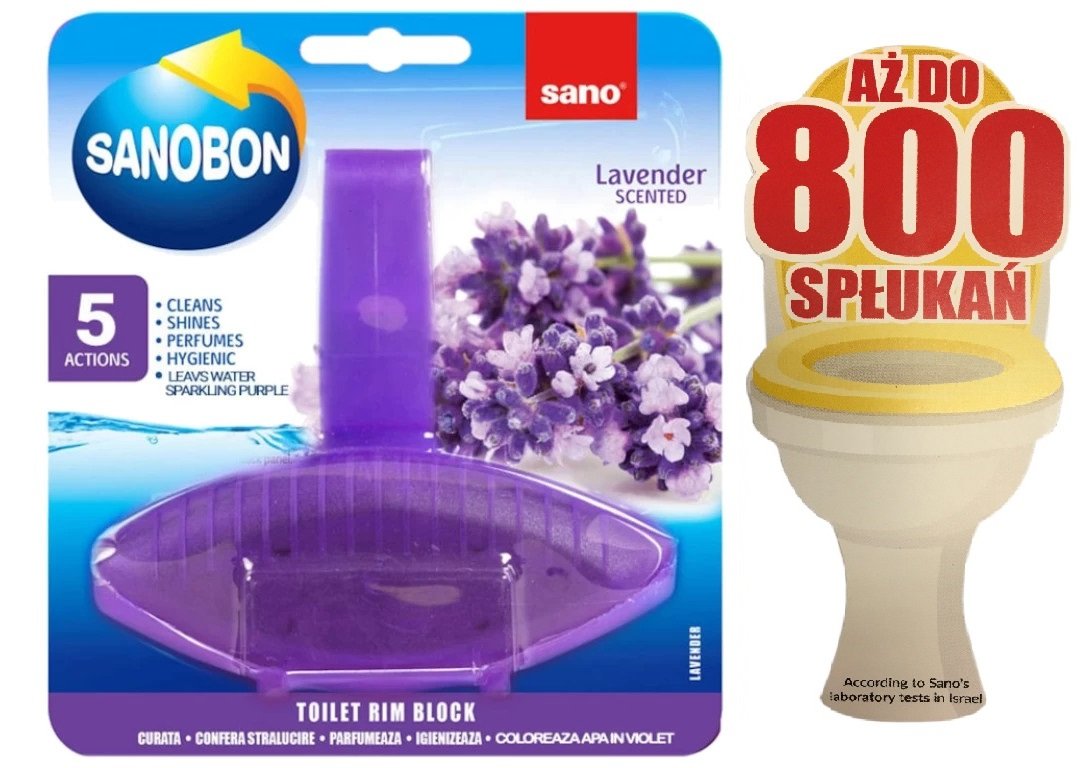 Sanobon Zawieszka barwiąca do Wc Lavenda 800 spłuk
