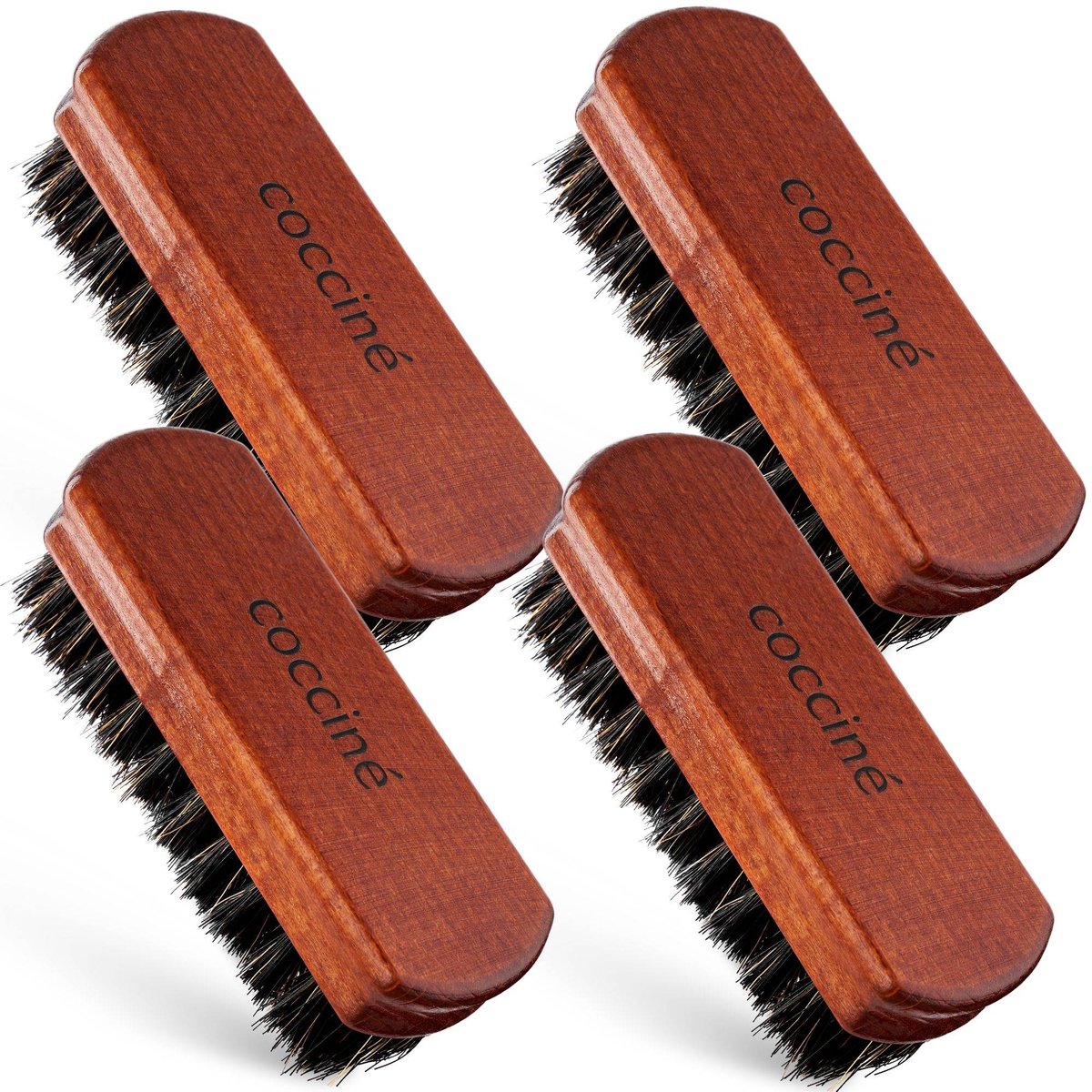 4x Szczotka do butów z końskim włosiem 16 cm coccine