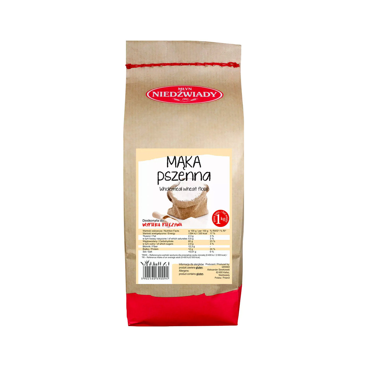 Mąka pszenna 1 kg / Młyn Niedźwiady