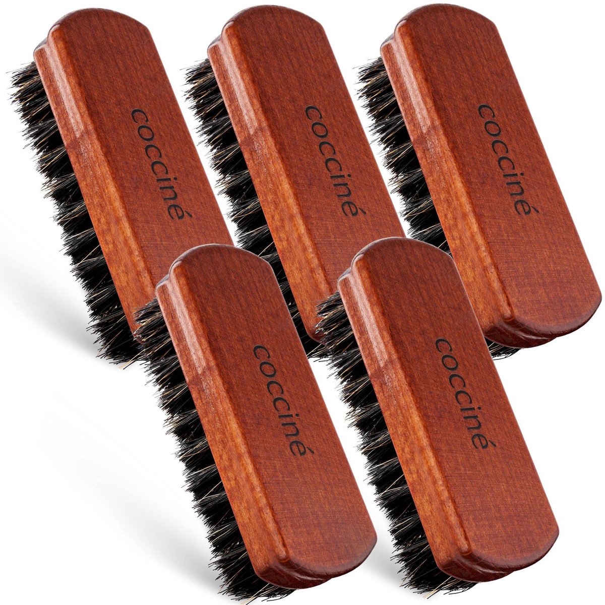 5x Coccine szczotka do butów z końskim włosiem 16 cm