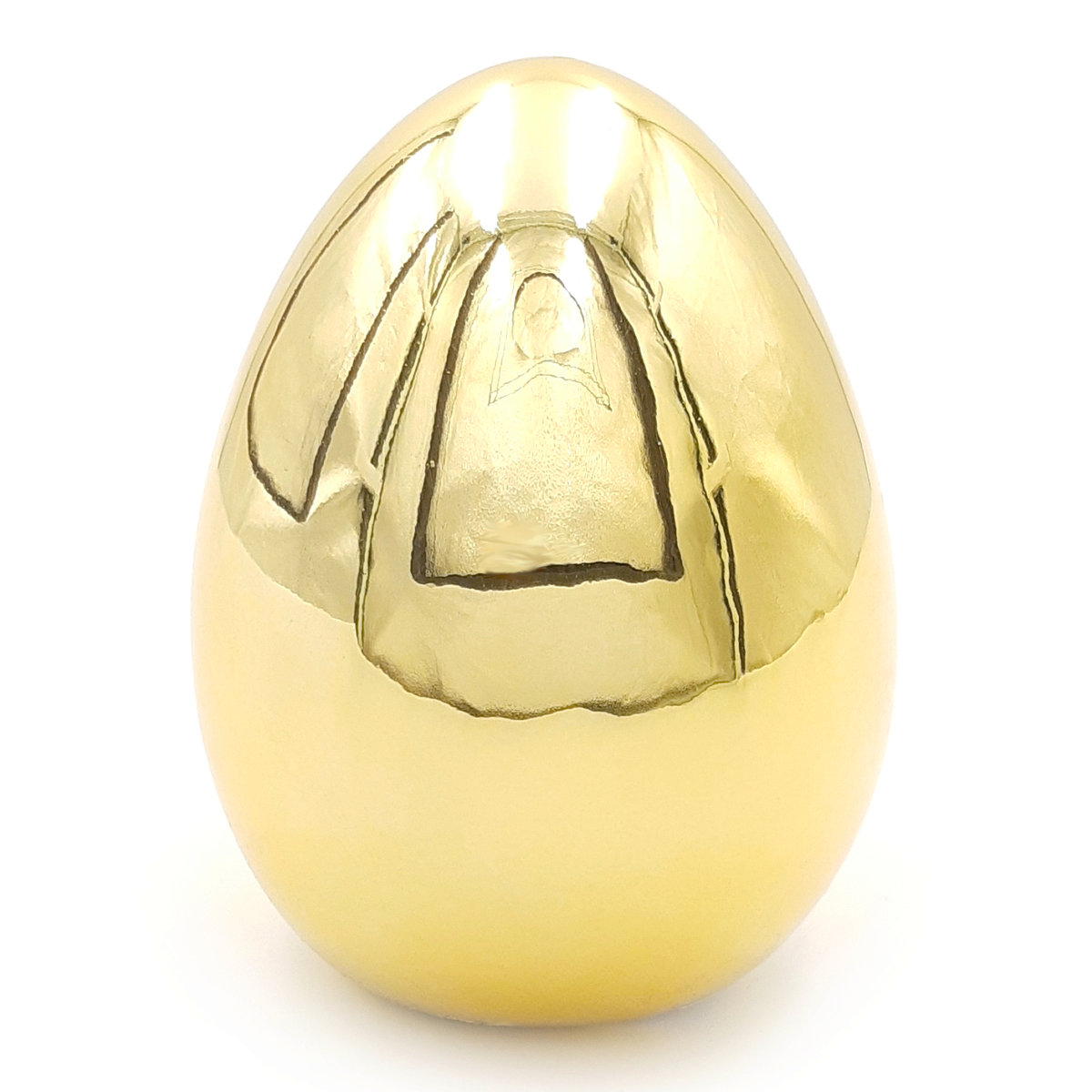 Jajko jajeczko ceramiczne Wielkanoc 9 cm ZŁOTE