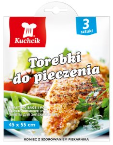 KUCHCIK Torebki woreczki do pieczenia 3 szt 45 x 55 cm 2413