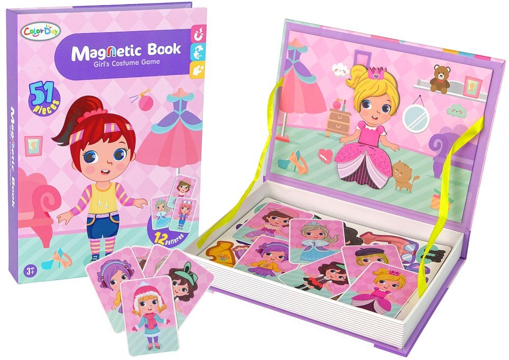 Magnetyczna Układanka Książka Przebieralnia Kostiumy Import LEANToys