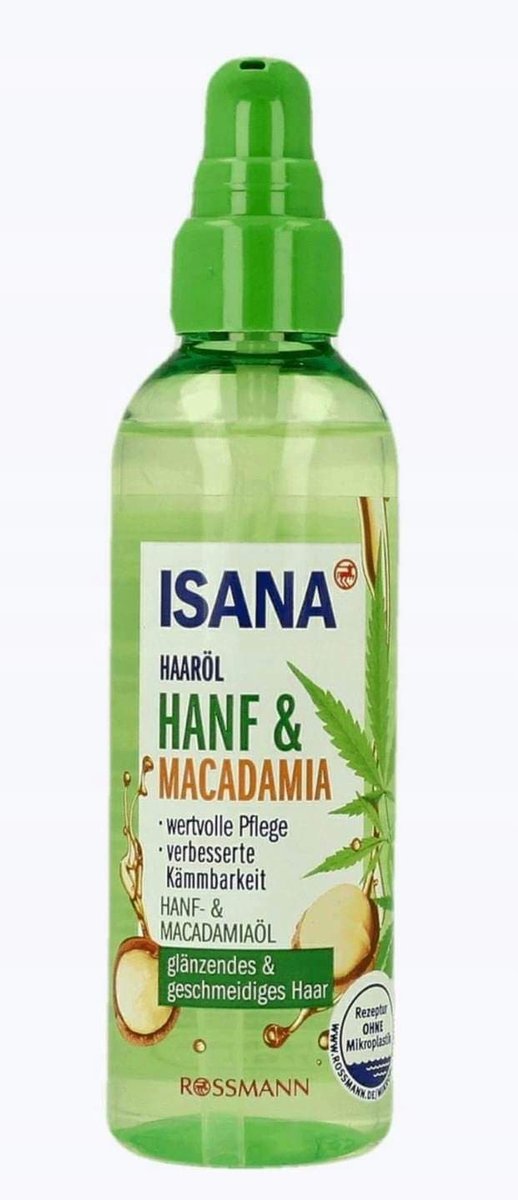 Isana, Olejek do włosów konopie i makadamia, 100 ml