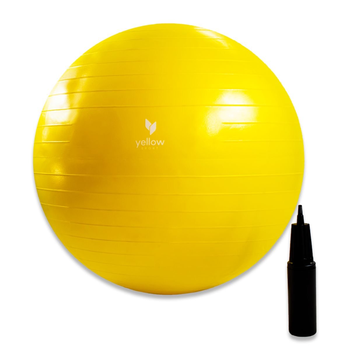 YellowGYM ball piłka do ćwiczeń i rehabilitacji 75 cm Żółta