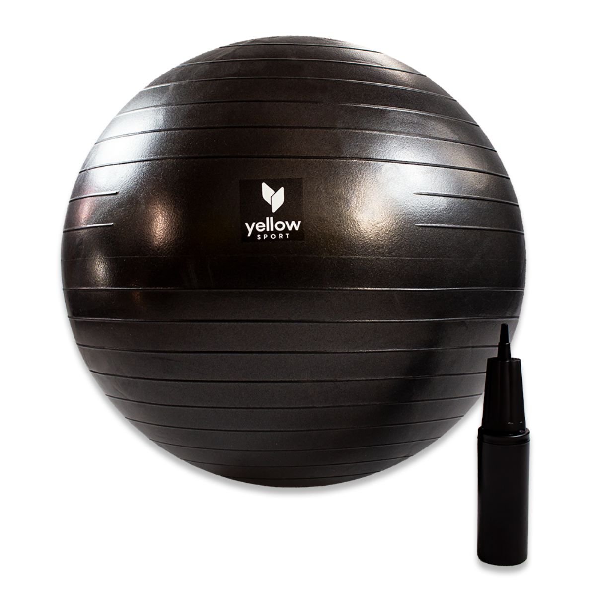 YellowGYM ball piłka do ćwiczeń i rehabilitacji 65 cm Czarna