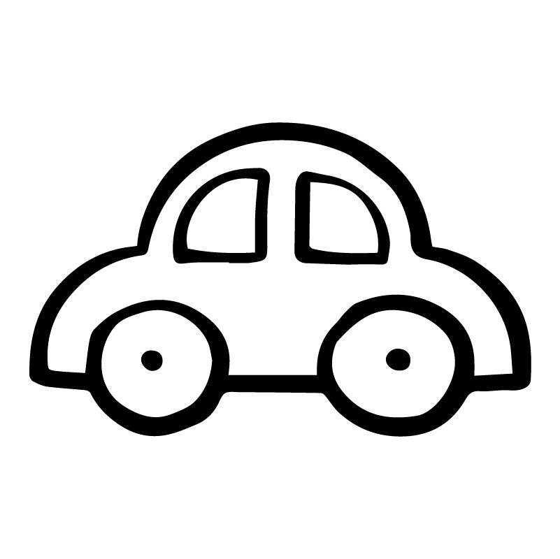 Naklejka na auto AUTKO SAMOCHODZIK na szybę 10 cm
