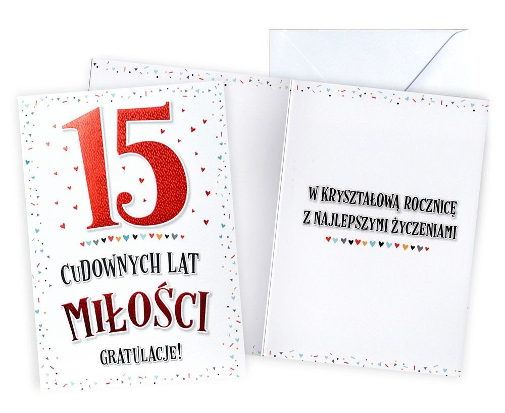 Kartka na 15 Rocznicę Ślubu V80