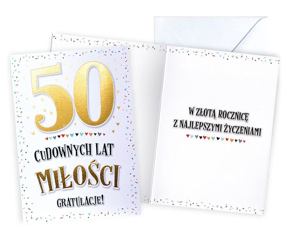 Kartka na Złote Gody 50 Rocznicę Ślubu V85