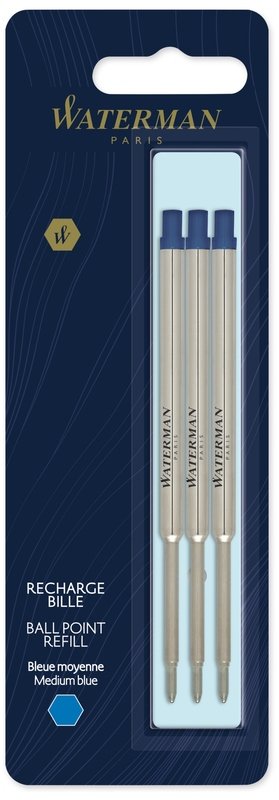 Waterman Wkłady do długopisów standard niebieskie M) 2139452 opakowanie 12szt 2139452