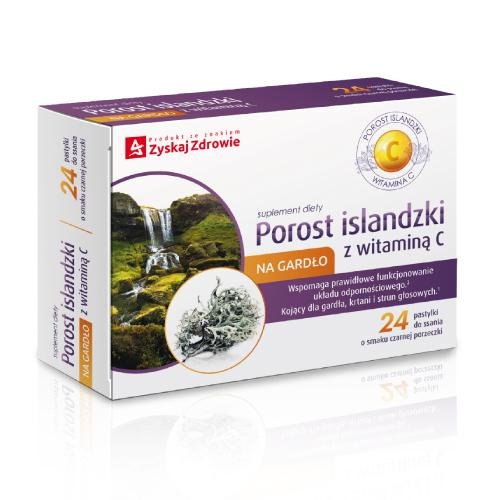 ZYSKAJ ZDROWIE Porost islandzki z witaminą C, 24 pastylek do ssania - >>>  