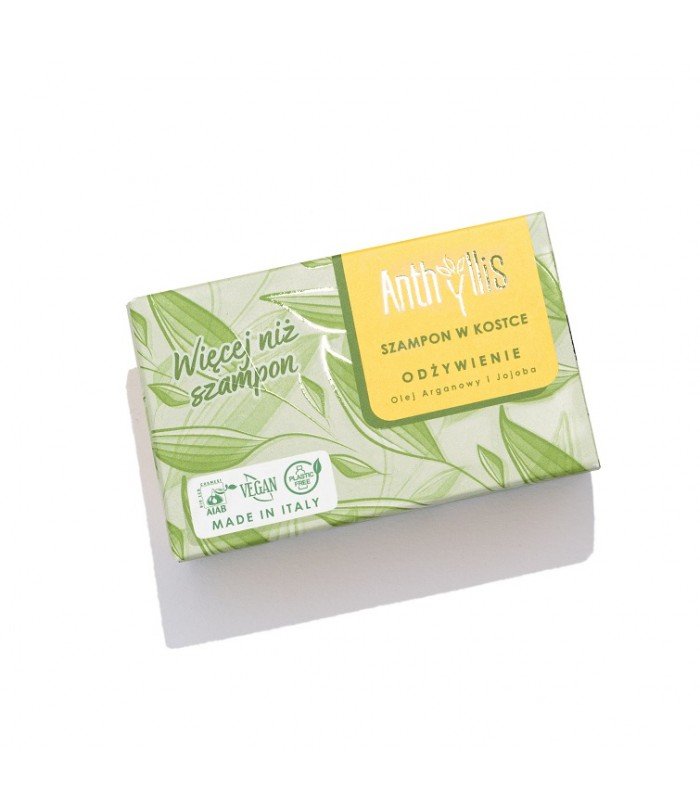 Anthyllis, szampon w kostce, odżywczy, z olejem jojoba i olejem arganowym, AIAB, 80 g