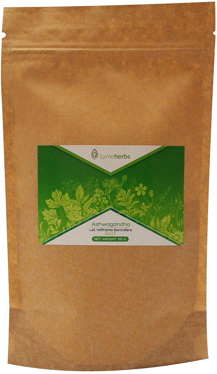 Lymeherbs, Ashwagandha (Indyjski żeń-szeń) mielona, 100g