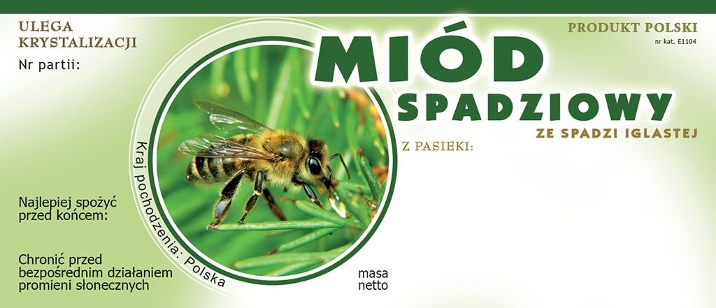 Etykiety na Miód ze Spadzi Iglastej (100szt) E1104
