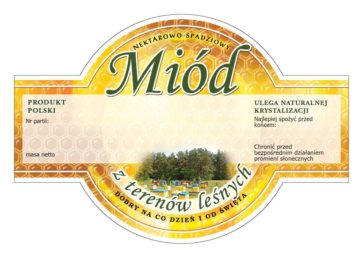 Etykiety na Miód z Terenów Leśnych (100szt) - E261