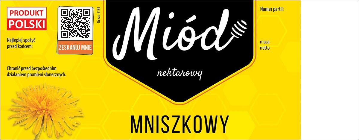 Etykiety samoprzylepne na miód mniszkowy (100szt)