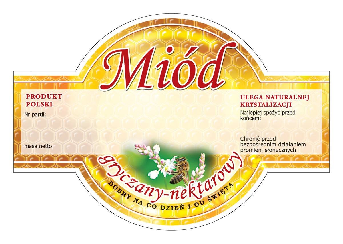 Etykiety na Miód Gryczany (100szt)