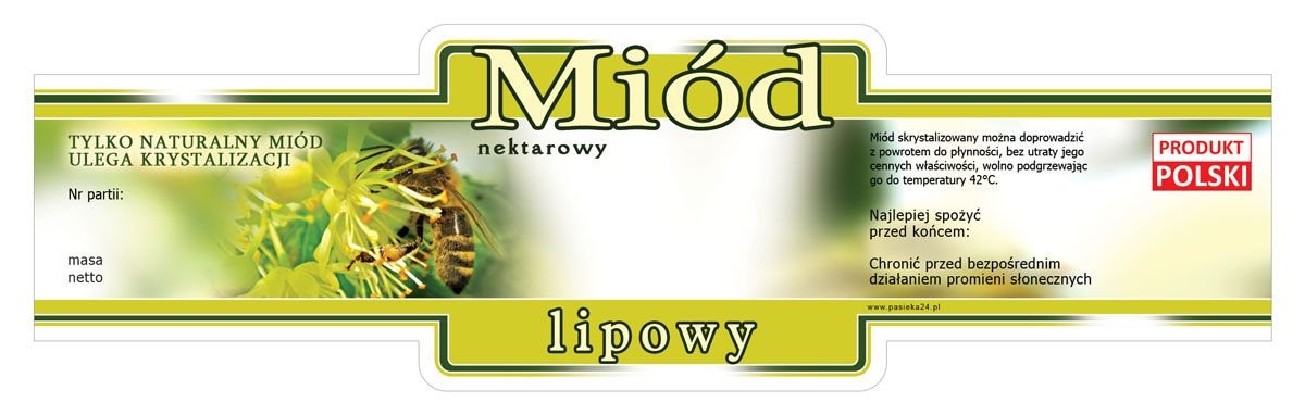 Etykiety na Miód Lipowy (100szt)