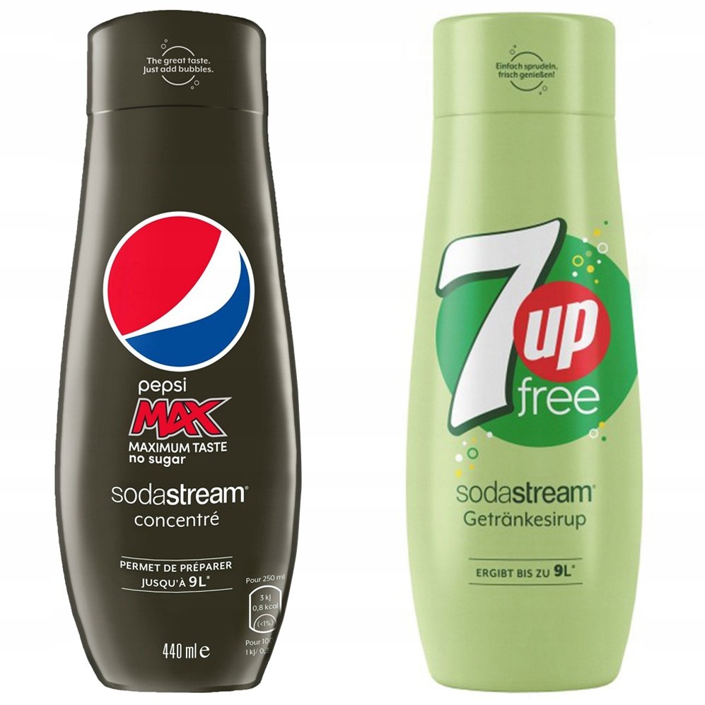 Zestaw syrop SodaStream 7UP zero Pepsi MAX