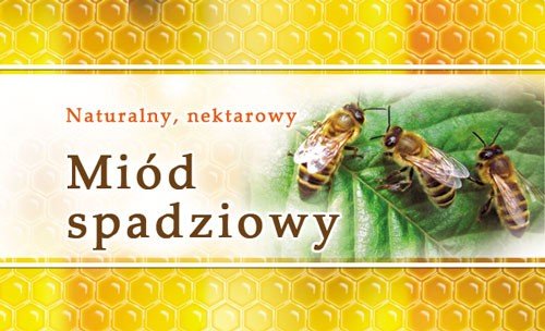 Paczka etykiet małych (miód spadziowy) 100szt - wzór EM15