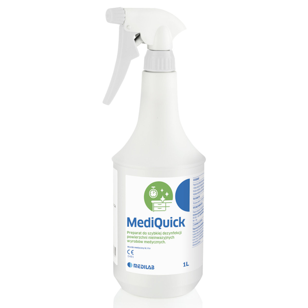 Medilab MediQuick płyn do dezynfekcji powierzchni 1 l Bez atomizera NN-MME-DPAA-007