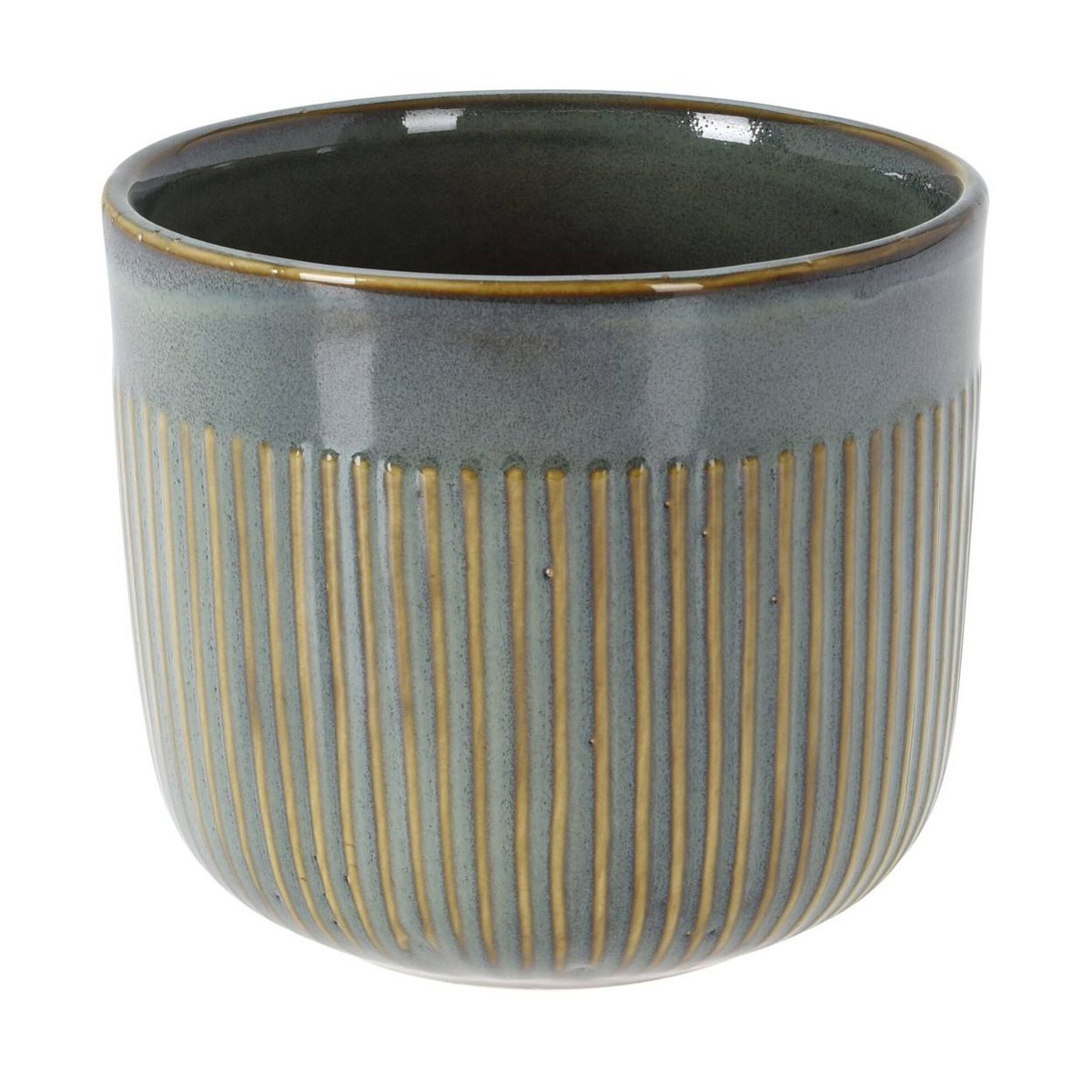 Okrągła doniczka CERAMICZNA szkliwiona 12,5x14cm