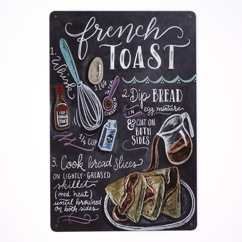Plakat Tabliczka dekoracyjna metalowa FOOD FRENCH TOAST