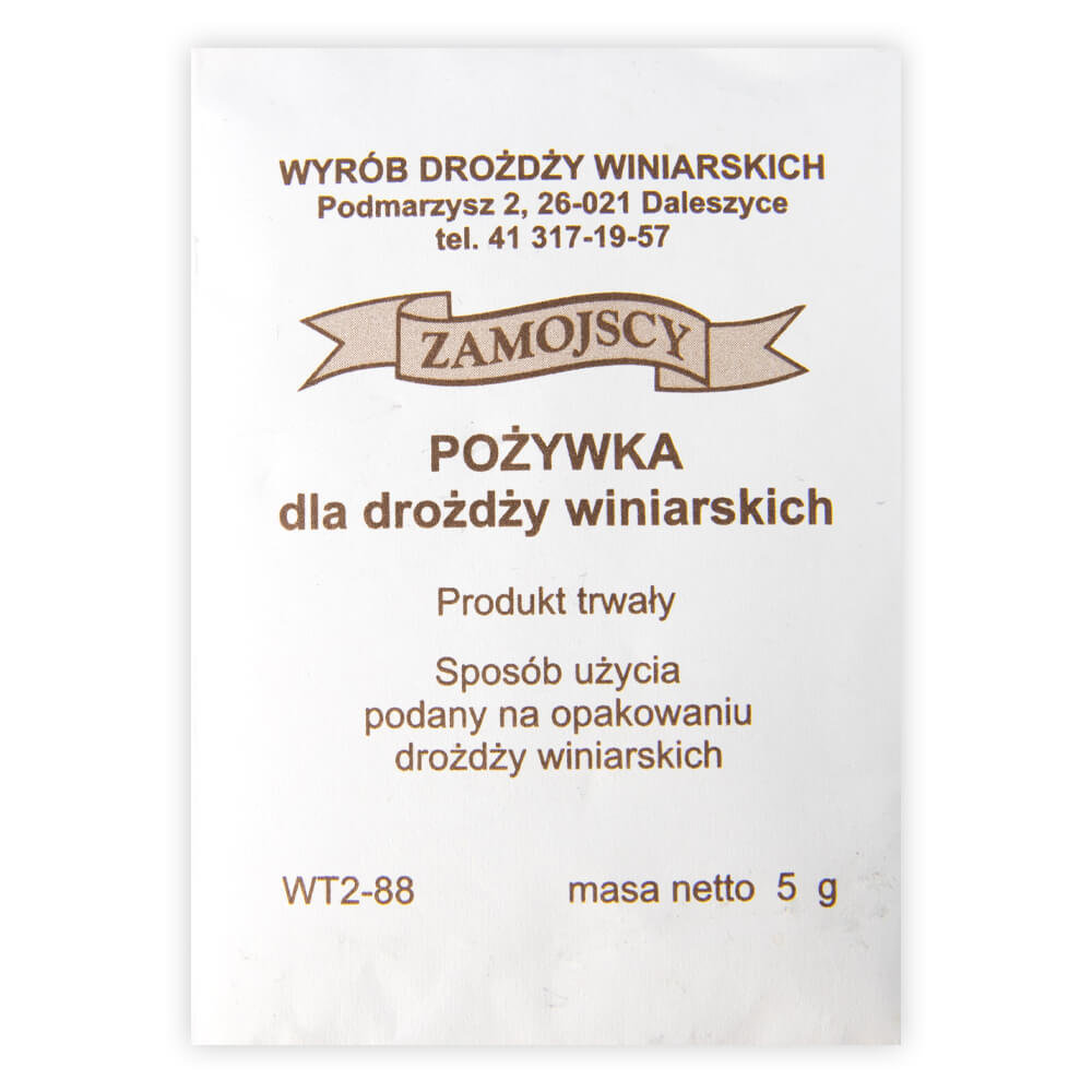 Pożywka dla drożdży winiarskich Zamojscy