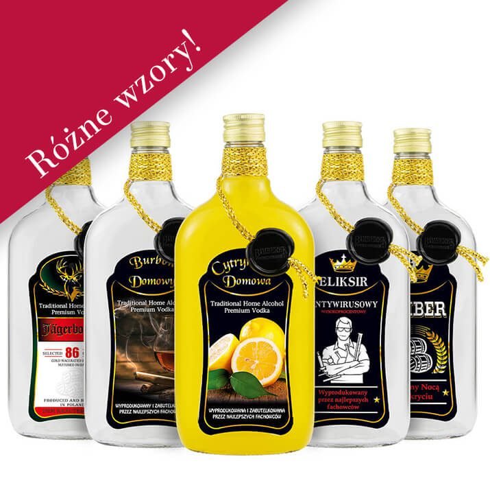 BUTELKI OZDOBNE KLASYK 500ML - RÓŻNE WZORY