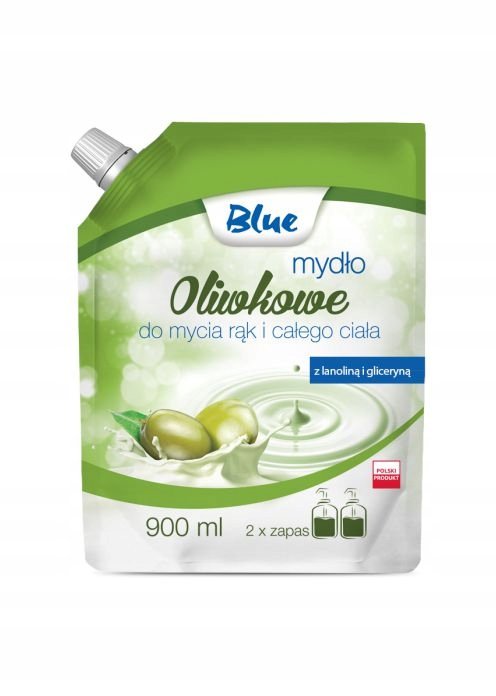 Delko BLUE Mydło w płynie zapas oliwkowe 900ml