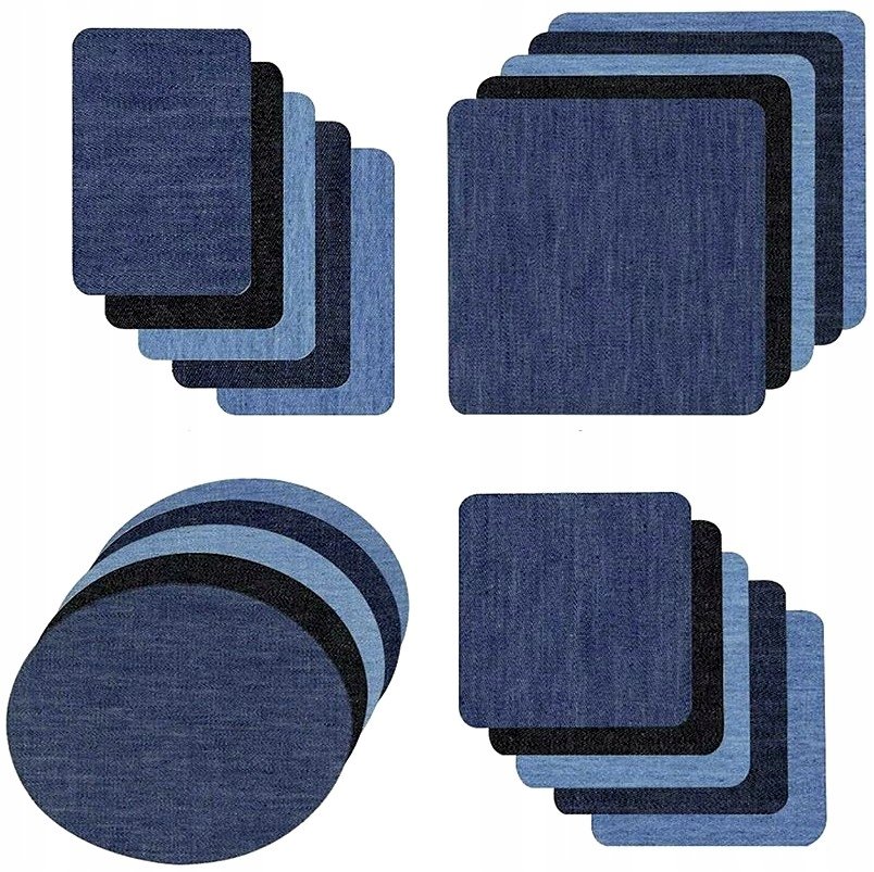 Duży zestaw 20 szt łatki jeans spodnie TERMO ŁATA