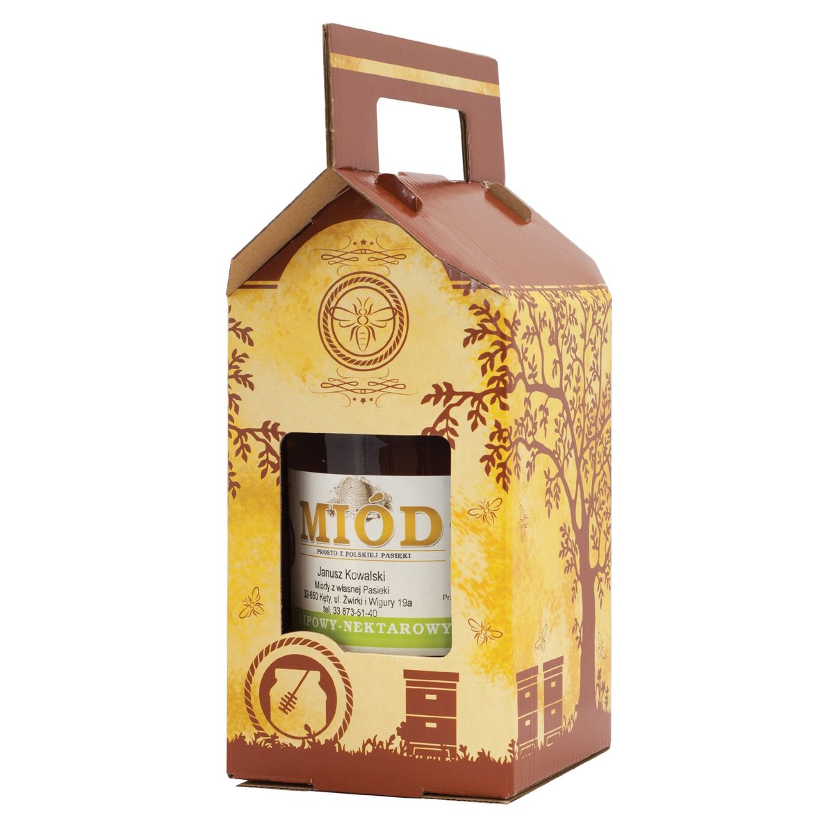 Pudełko Ozdobne na 1 słoik 900ml (10szt) - P1H