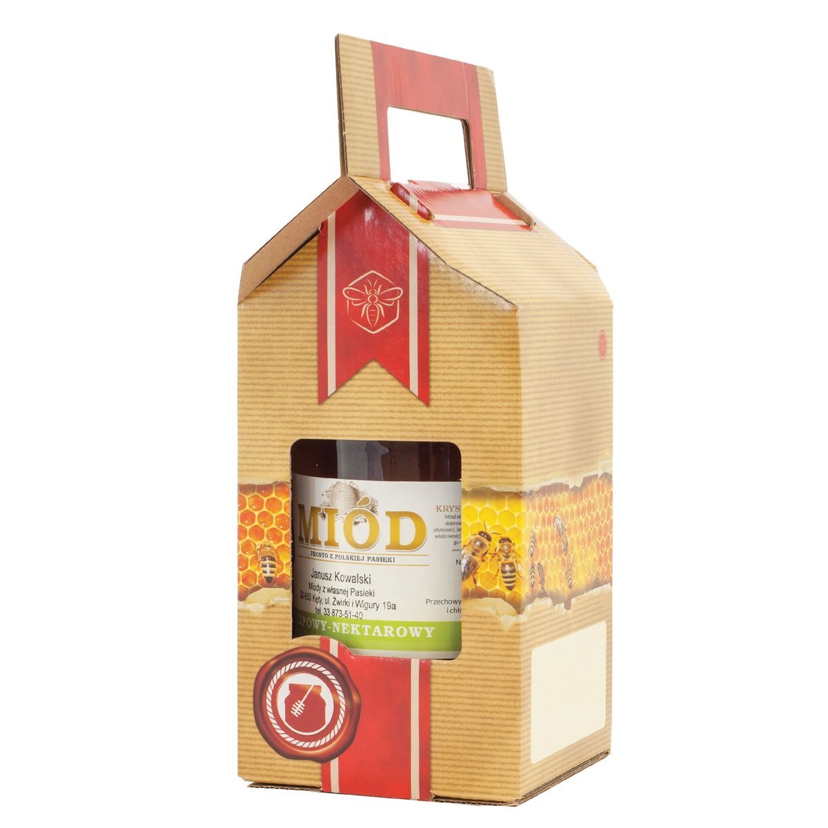 Pudełko Ozdobne na 1 słoik 900ml (10szt) - P1E