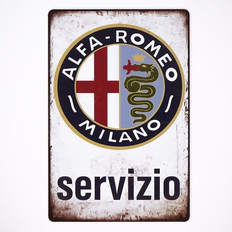 Plakat Tabliczka dekoracyjna metalowa ALFA ROMEO