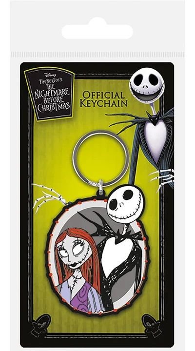 DISNEY Nightmare Before Christmas - Jack und Sally, breloczek do kluczy z gumy, 4,5 x 6 cm RK38857C