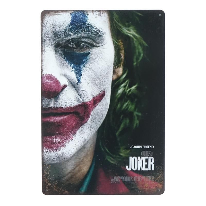 Plakat Tabliczka dekoracyjna metalowa JOAQUIN PHOENIX JOKER 1