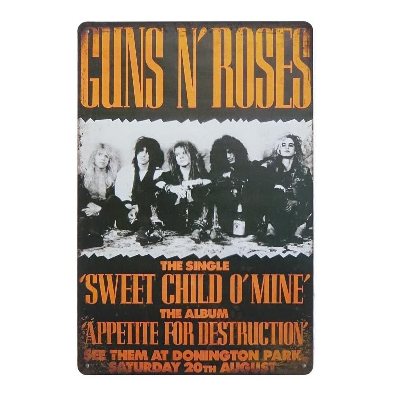 Plakat Tabliczka dekoracyjna metalowa GUNS N’ROSES CONCERT