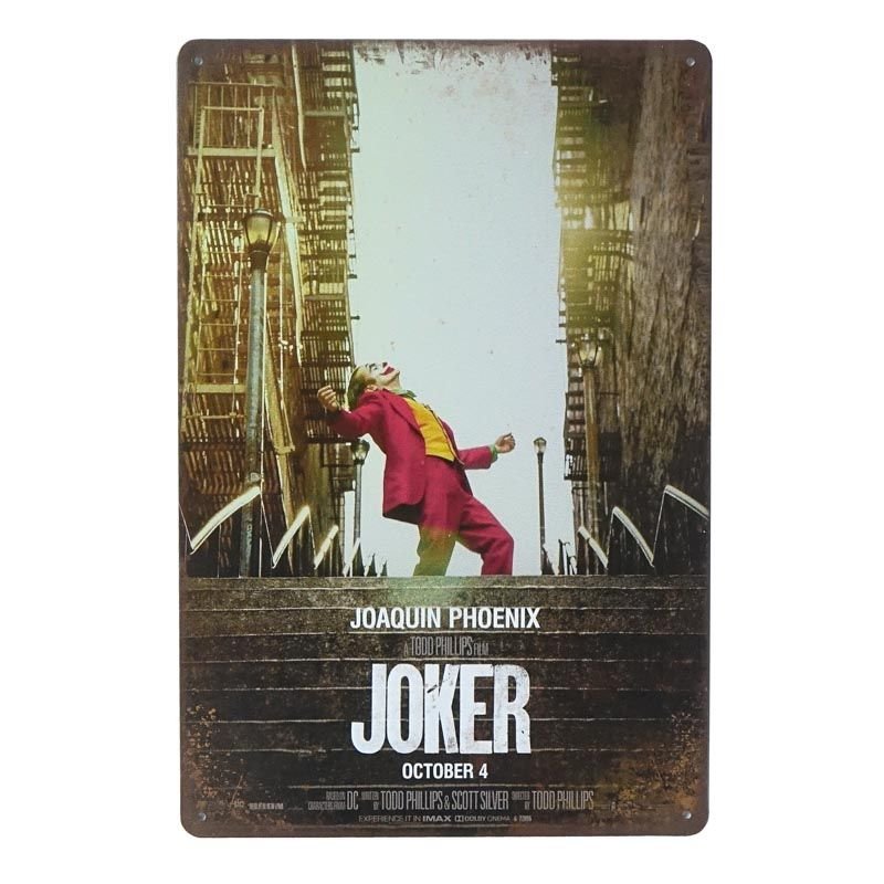 Plakat Tabliczka dekoracyjna metalowa JOAQUIN PHOENIX JOKER 2