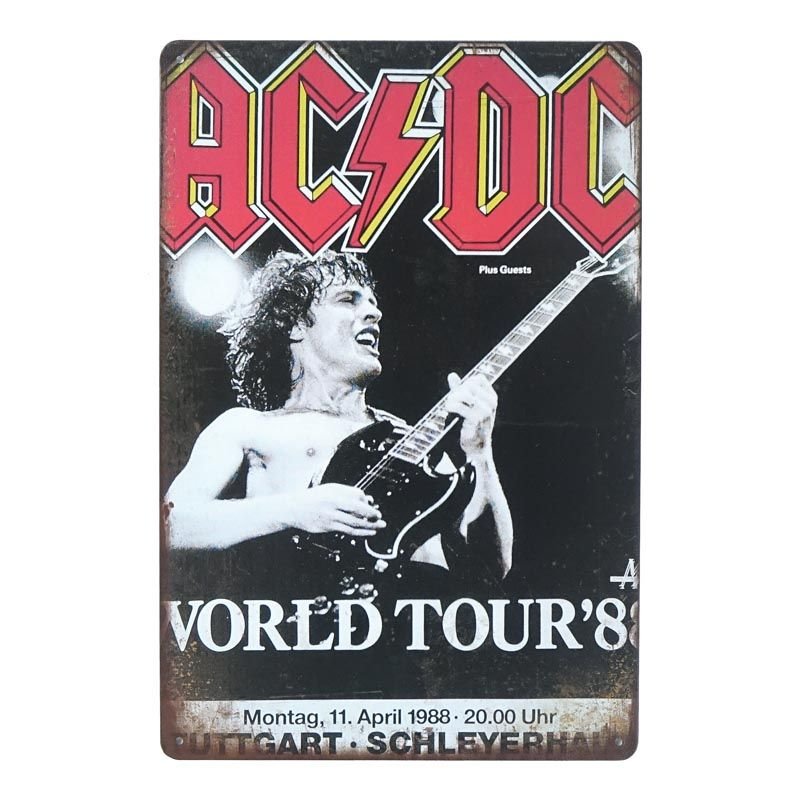 Plakat Tabliczka dekoracyjna metalowa AC/DC WORLD TOUR