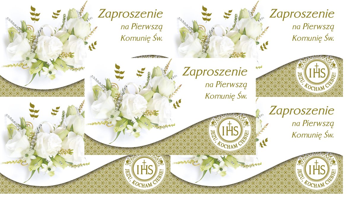 5x Zaproszenie na I Komunię Świętą KOMUNIA 43229