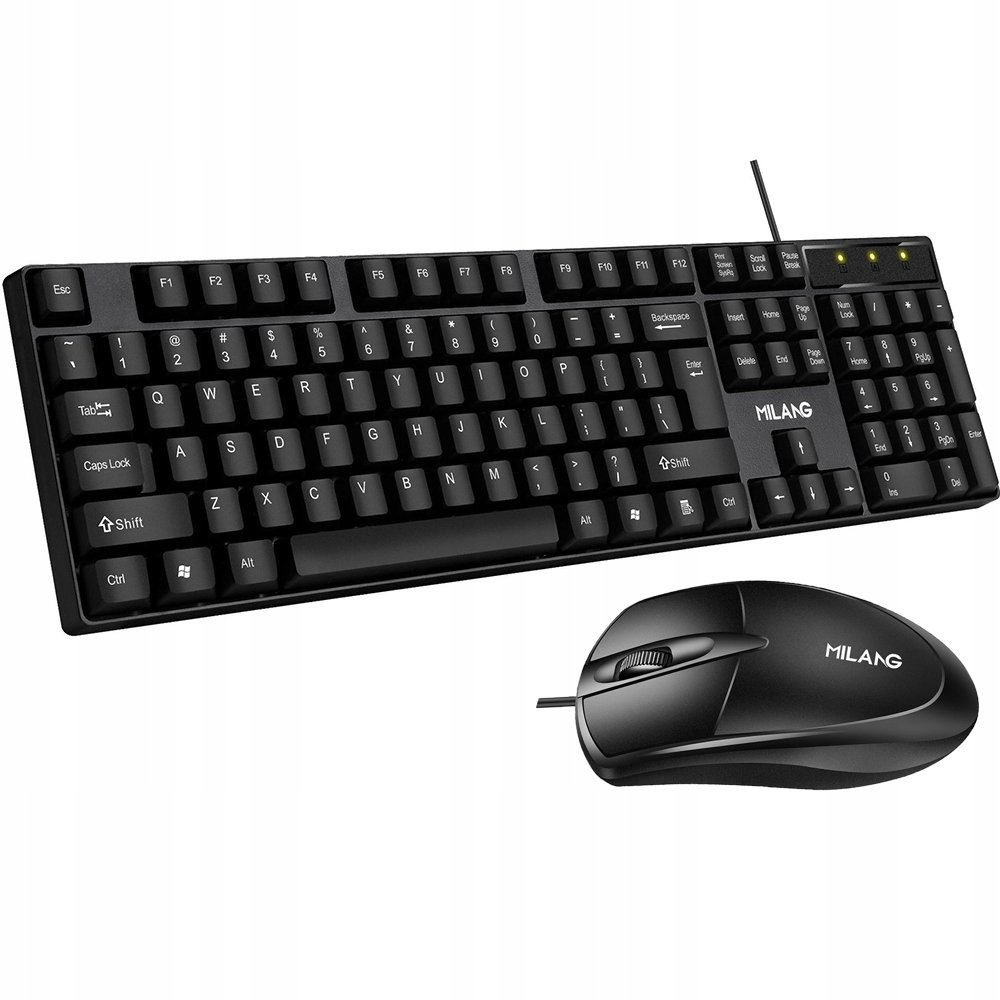 Klawiatura Dla Graczy Gamingowa Przewodowa + Mysz Czarna Zestaw K70