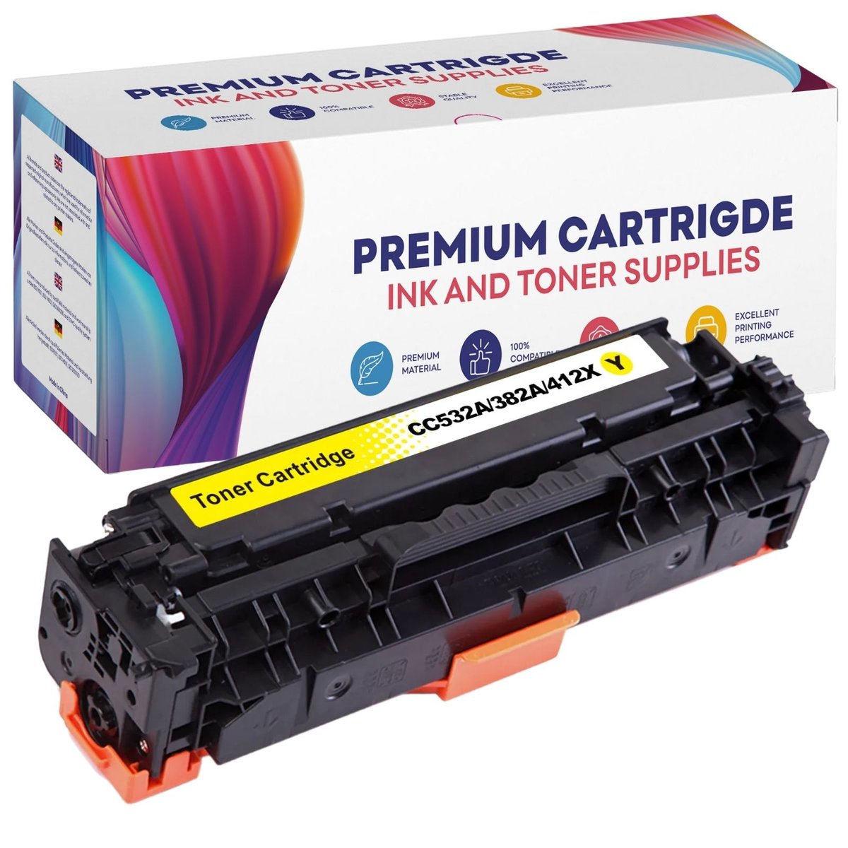 Gp Toner TONER DO HP CC532 CE412 CF382 CP2020 CP2025 CM2320 - CC532A GP-H532A/412X/382X GP-H532A/412X/382X