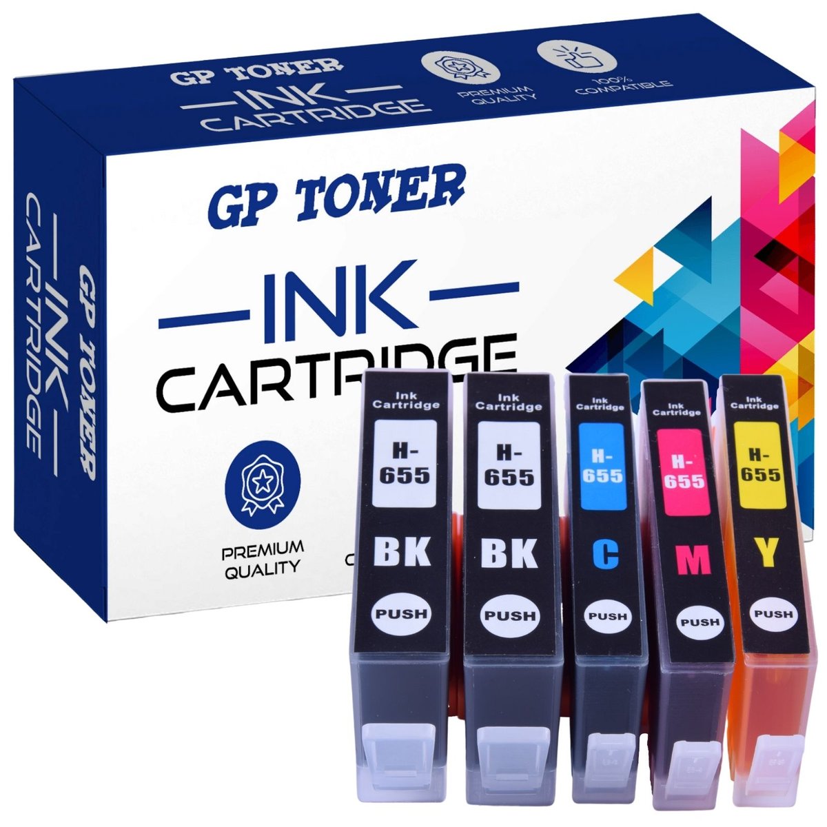 5x Tusz Do Hp 655 DeskJet Advantage 3525 4615 5525