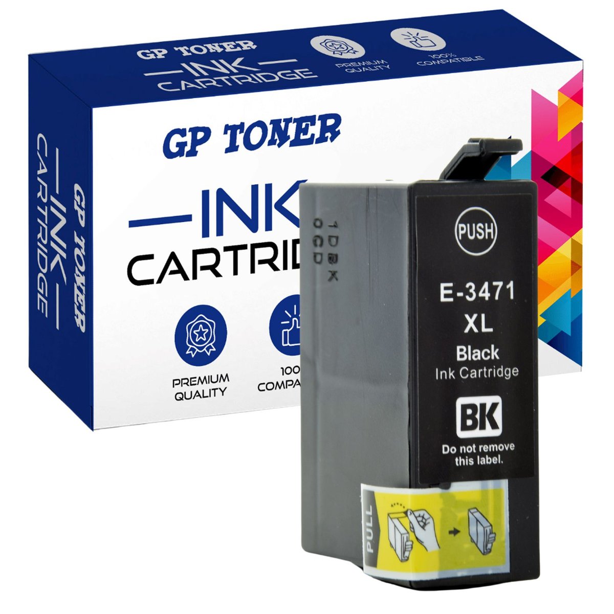 Tusz do Drukarki EPSON 34XL WorkForce Pro WF-3725 DWF WF-3720 DW WF-3720 DWF Czarny