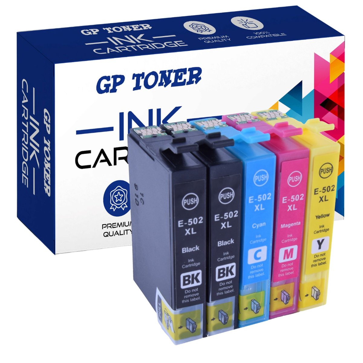 5x Tusze do Epson 502XL XP-5100 WF-2800 WF-2860dwf