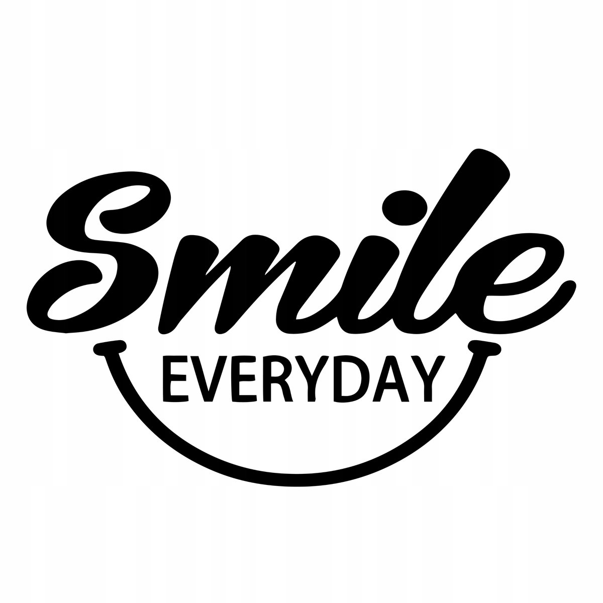 Naklejka na auto SMILE EVERYDAY 10 cm