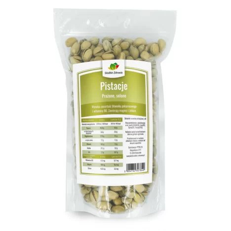 Słodkie Zdrowie Pistacje prażone solone niełuskane 500g
