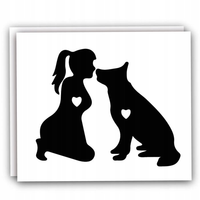 Naklejka na auto KOBIETA Z PSEM