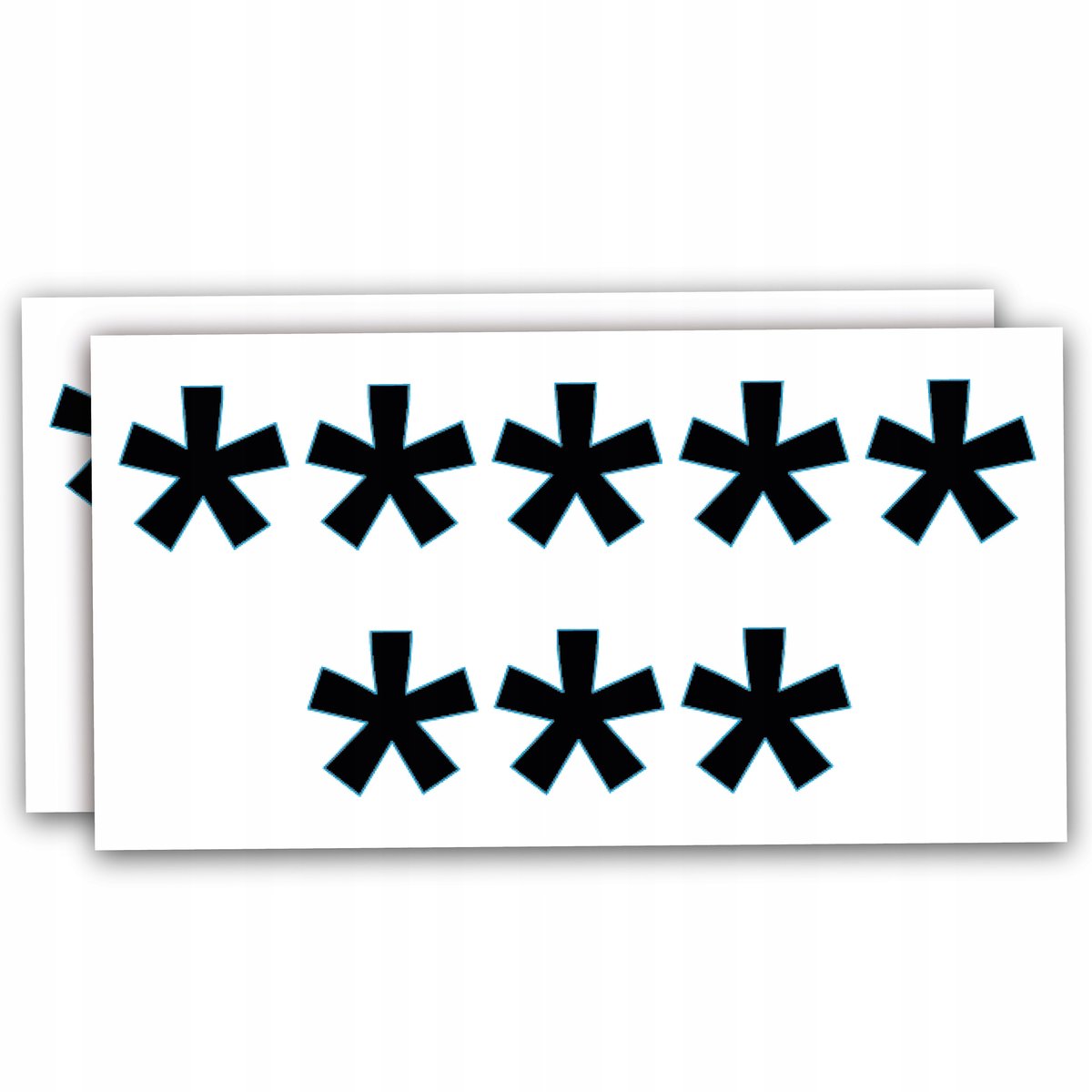 Naklejka na auto 8 gwiazdek 10 cm